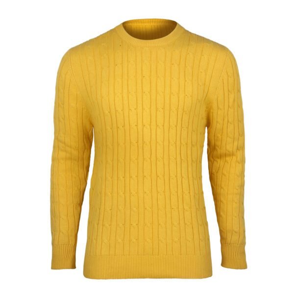 Sunshine Cable Knit Sweater For Men - Asl Crystal - Image 2