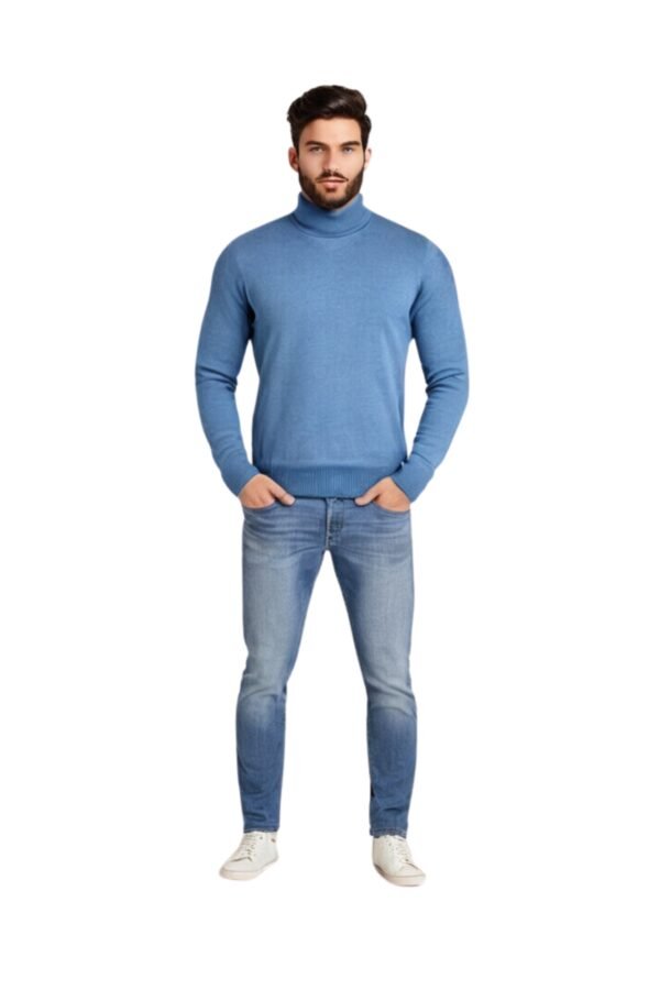 Men's Classic Turtleneck Sweater - Asl Crystal - Image 2