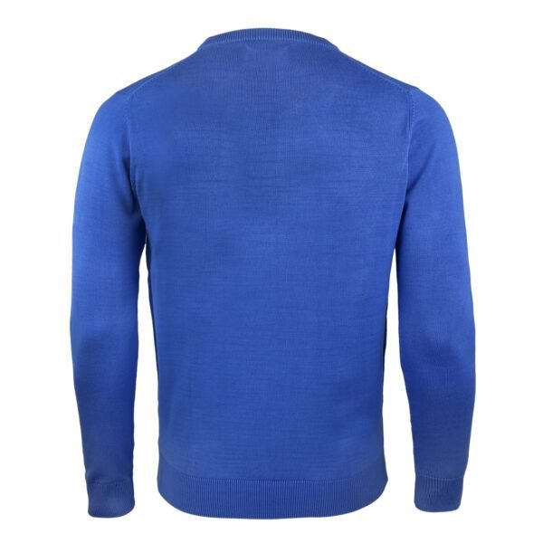 Classic Blue Men's Crew Neck Sweater - Asl Crystal - Image 3