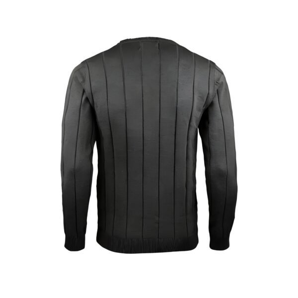 Asl Crystal Men's Classic Fit Ribbed Knit Sweater - Image 3