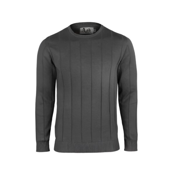 Asl Crystal Men's Classic Fit Ribbed Knit Sweater - Image 2